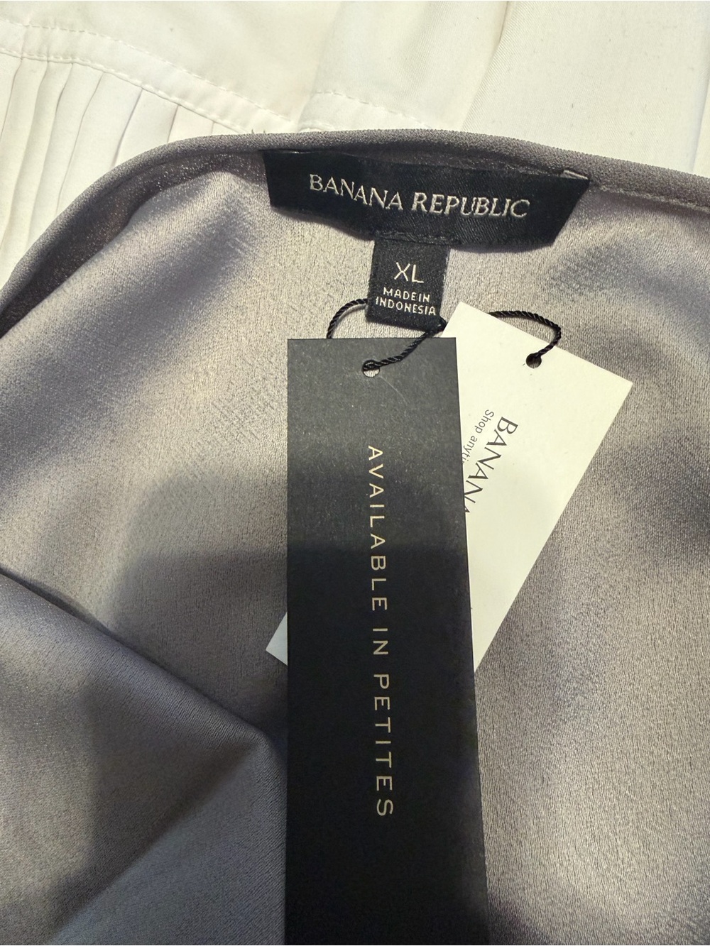 Banana Republic Silver Satin Camisole Top